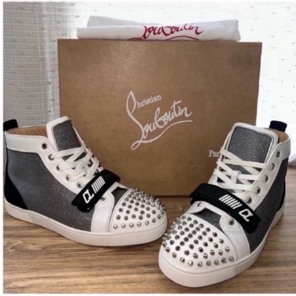 Christian Louboutin Spikes VS Flat Clf, Version Multi, Size 42.5 Sneakers